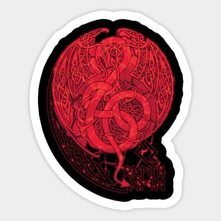 YORMUNGANDR-RED Sticker